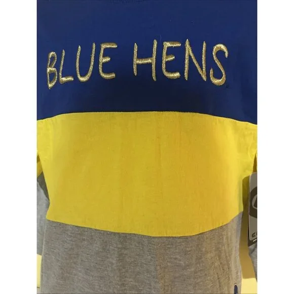 NEW Delaware Fightin' Blue Hens Colosseum LS Colorblock Shirt Youth M 7-8 - Picture 2 of 5